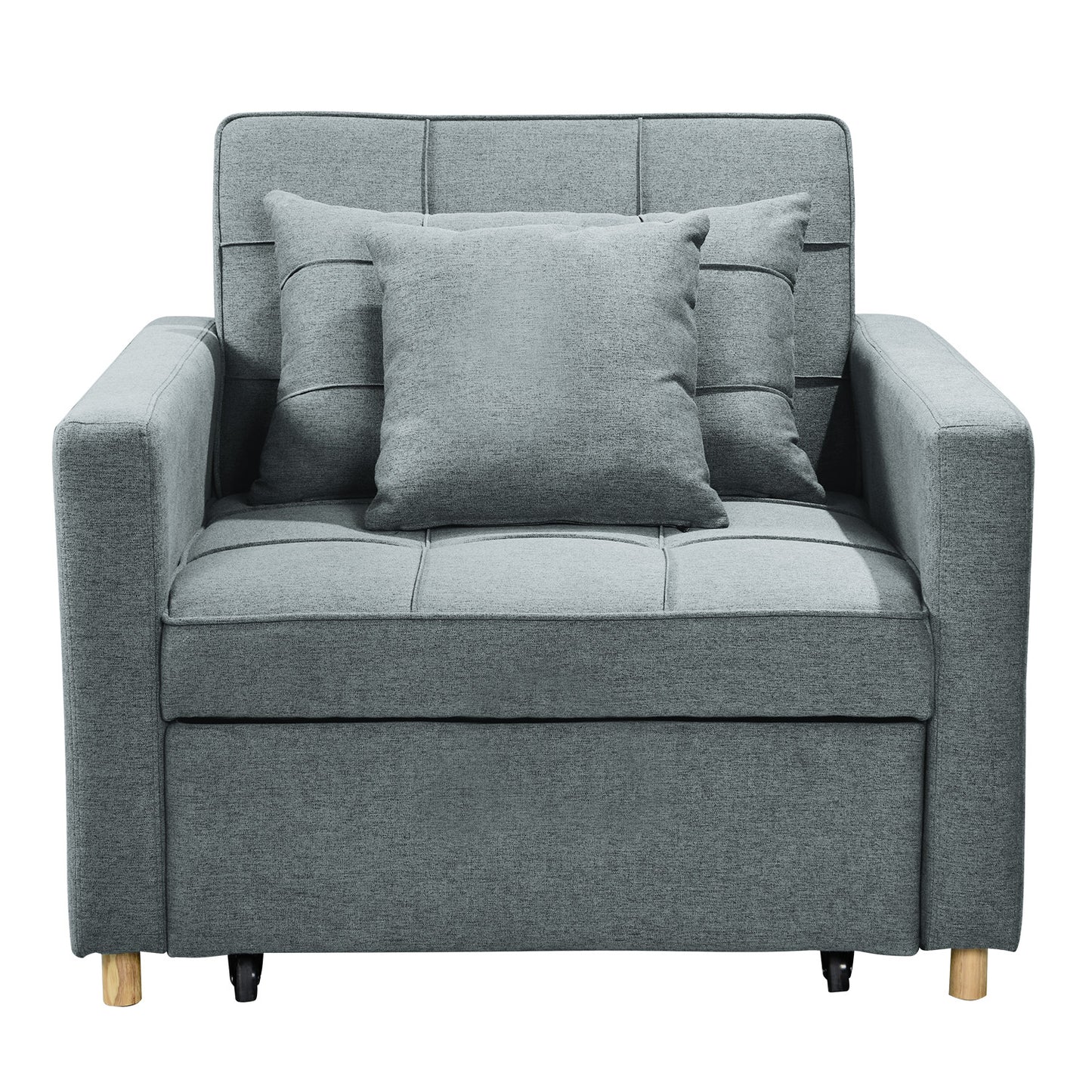 Suri 3-in-1 Convertible Sofa Chair Bed by Sarantino - Airforce Blue