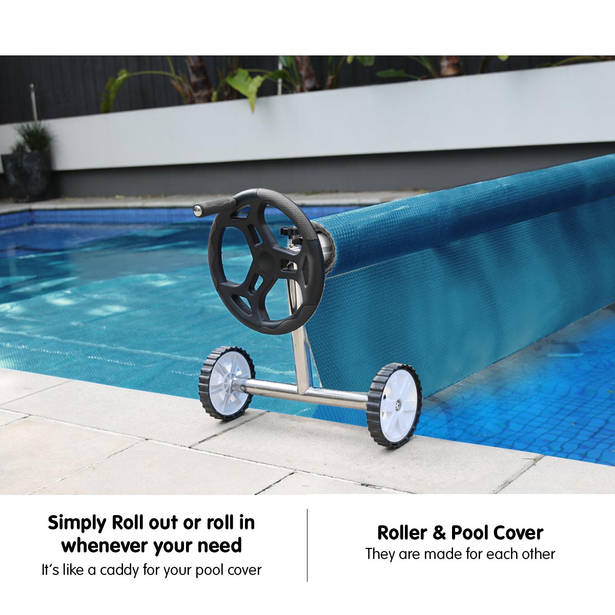 500 Micron Solar Swimming Pool Cover 8.5m x 4.2m - Blue
