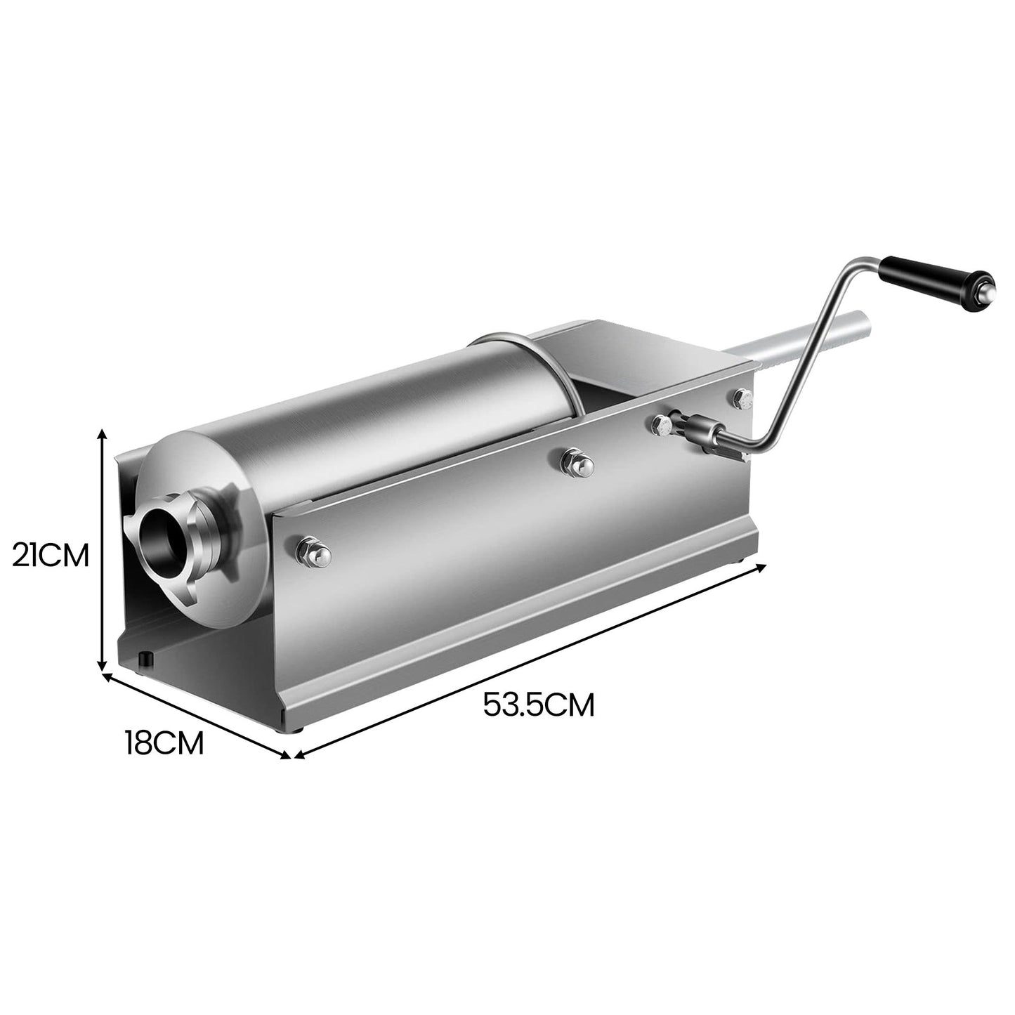 Pronti 5L Stainless Steel Horizontal Sausage Stuffer