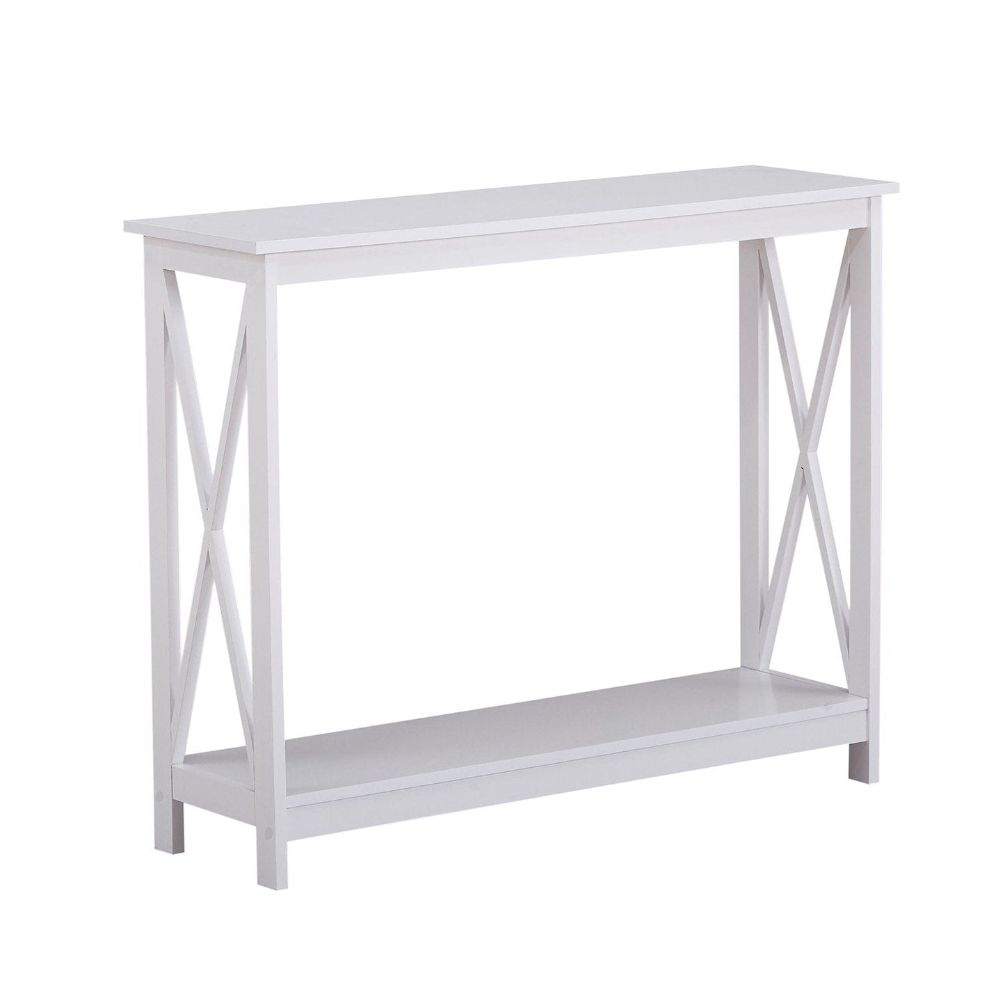 Sarantino Isla X-Frame Console Table - White