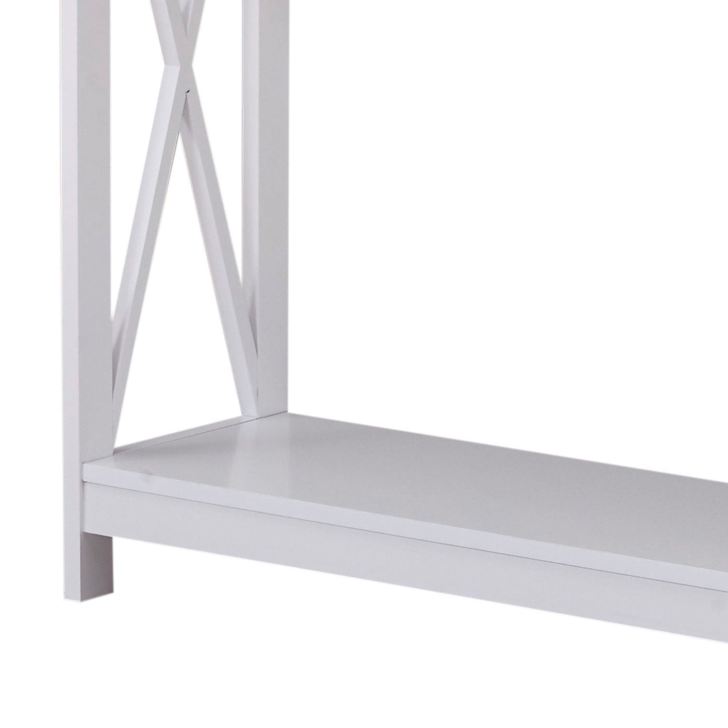 Sarantino Isla X-Frame Console Table - White