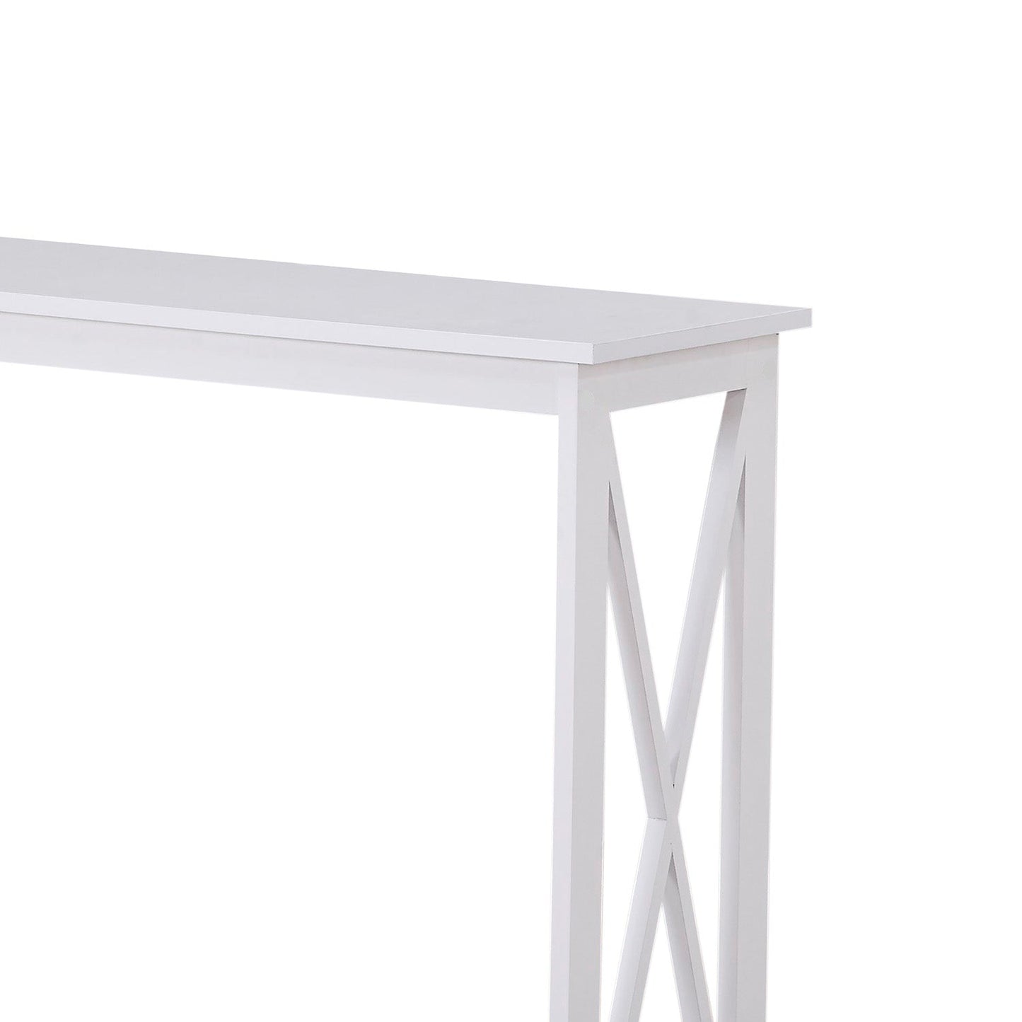 Sarantino Isla X-Frame Console Table - White