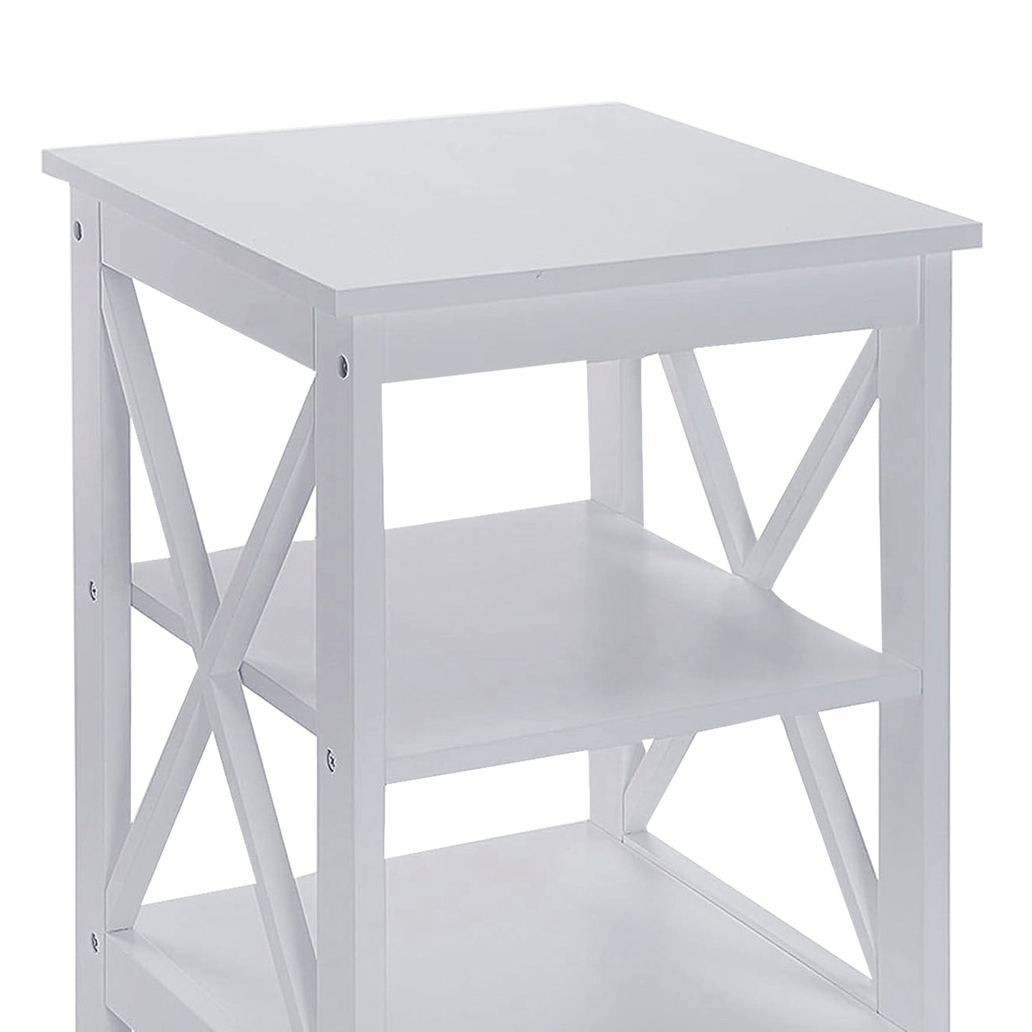 Sarantino Orson 2-Tier Bedside Table - White