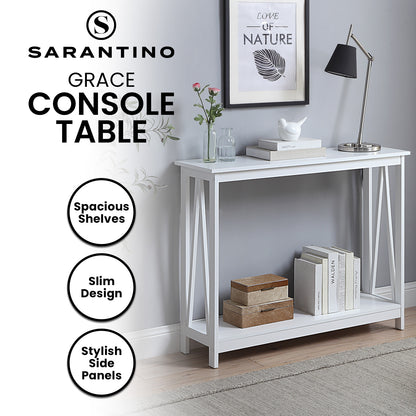 Sarantino Ezra Console Table - White