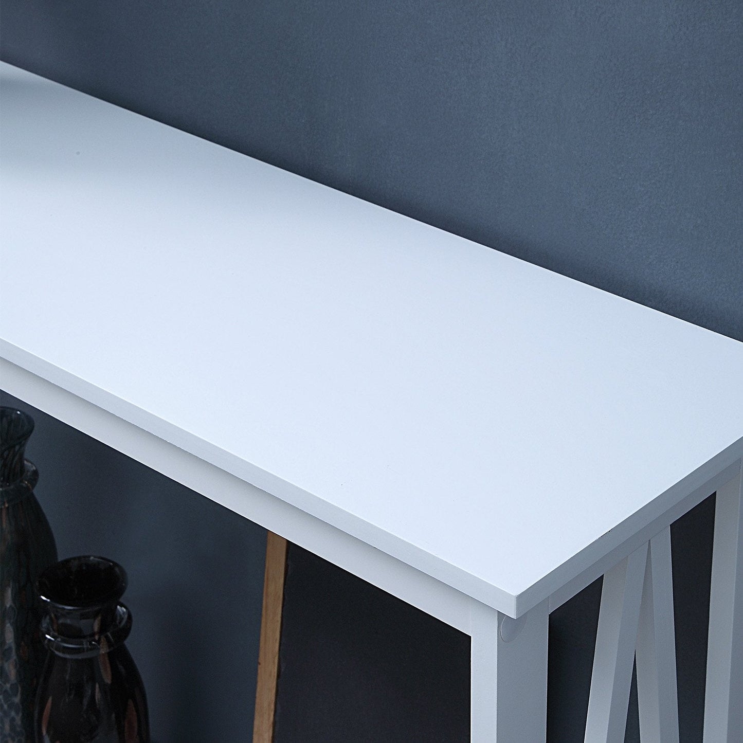 Sarantino Grace A-Frame Console Table - White