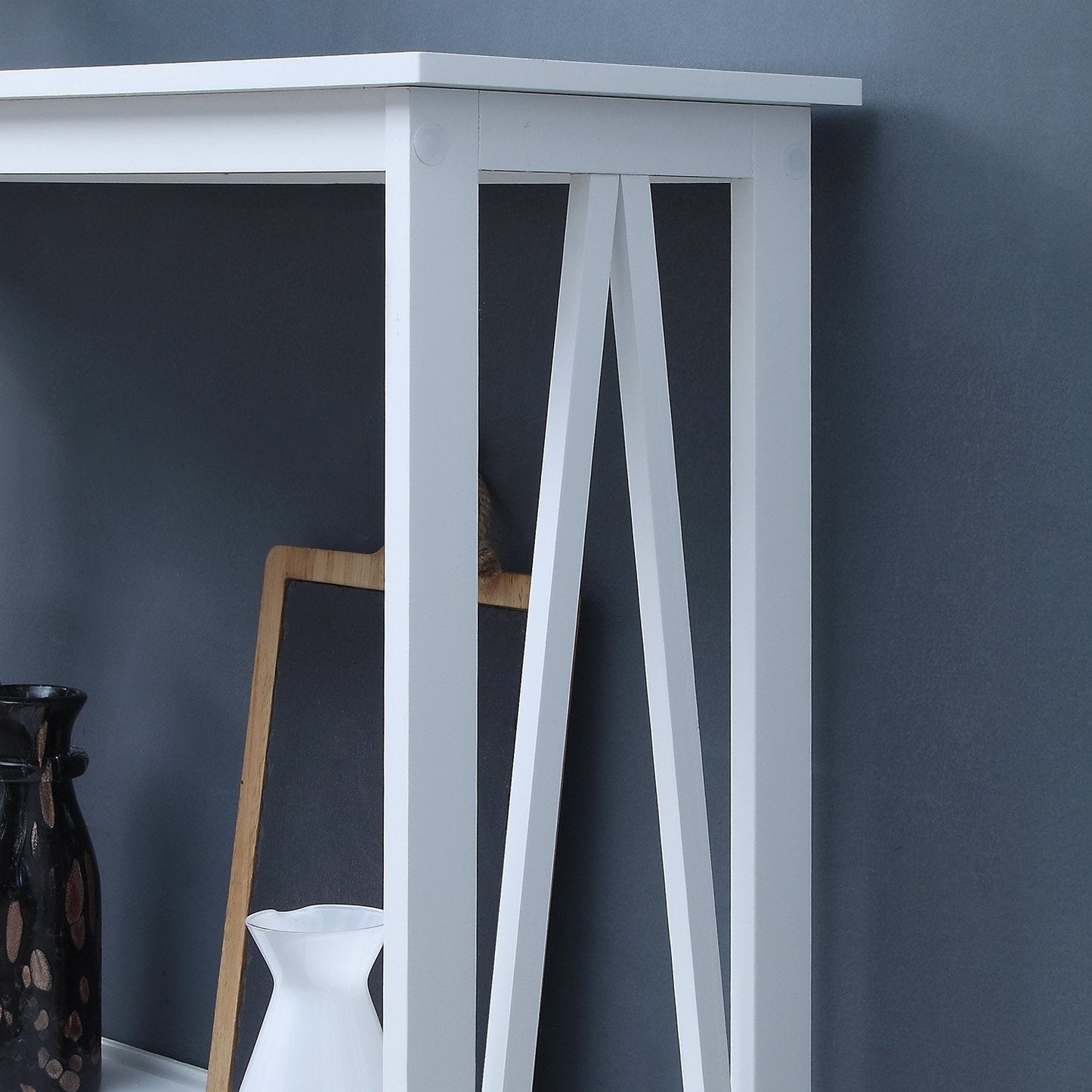 Sarantino Grace A-Frame Console Table - White