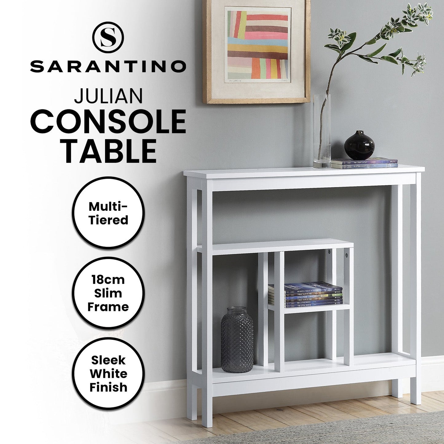 Sarantino Julian Console Table - White