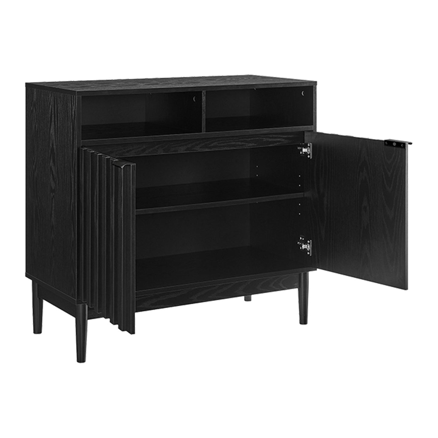 Sarantino Eleni 2-Door Sideboard Buffet Hallway Cabinet Storage Console Cupboard in Black