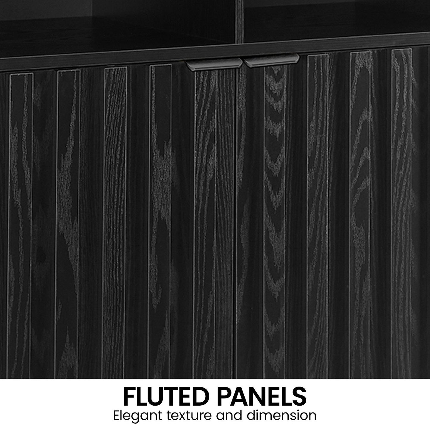 Sarantino Eleni 2-Door Sideboard Buffet Hallway Cabinet Storage Console Cupboard in Black