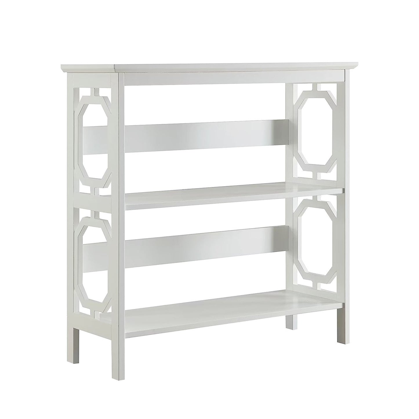 SSarantino Laurel 3-Tier Bookshelf Display Rack in White