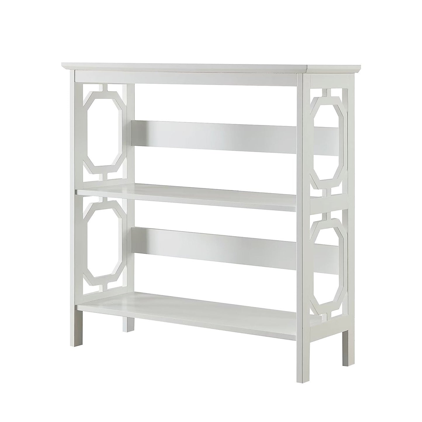 SSarantino Laurel 3-Tier Bookshelf Display Rack in White
