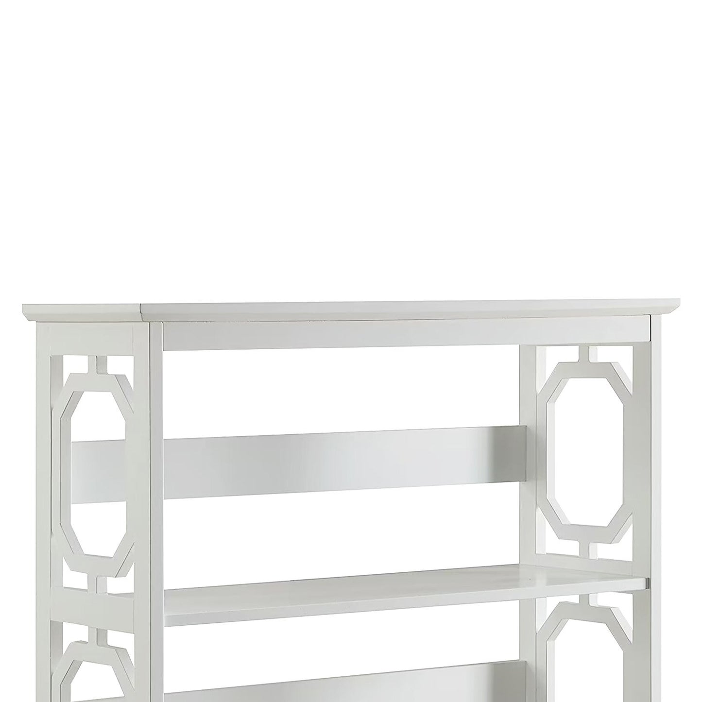SSarantino Laurel 3-Tier Bookshelf Display Rack in White