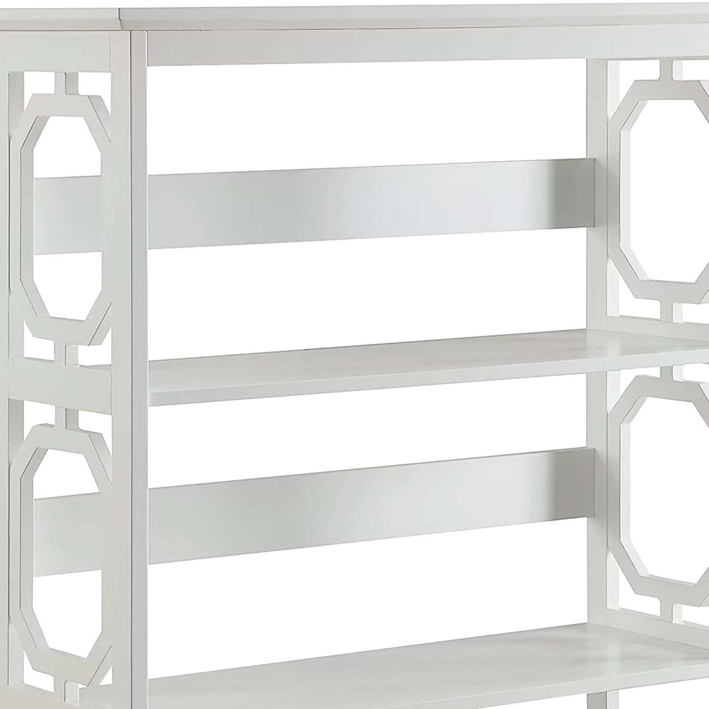 SSarantino Laurel 3-Tier Bookshelf Display Rack in White