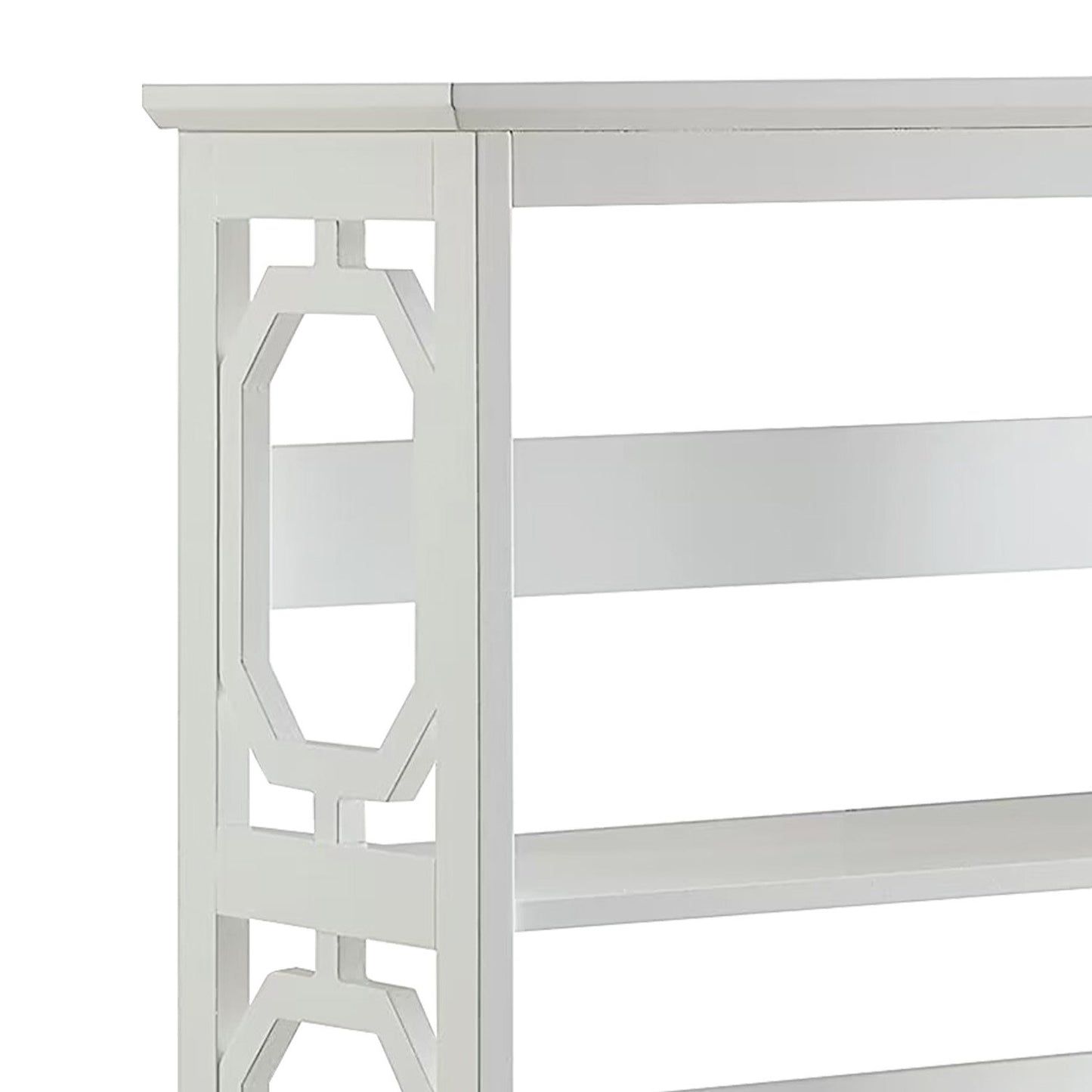 SSarantino Laurel 3-Tier Bookshelf Display Rack in White