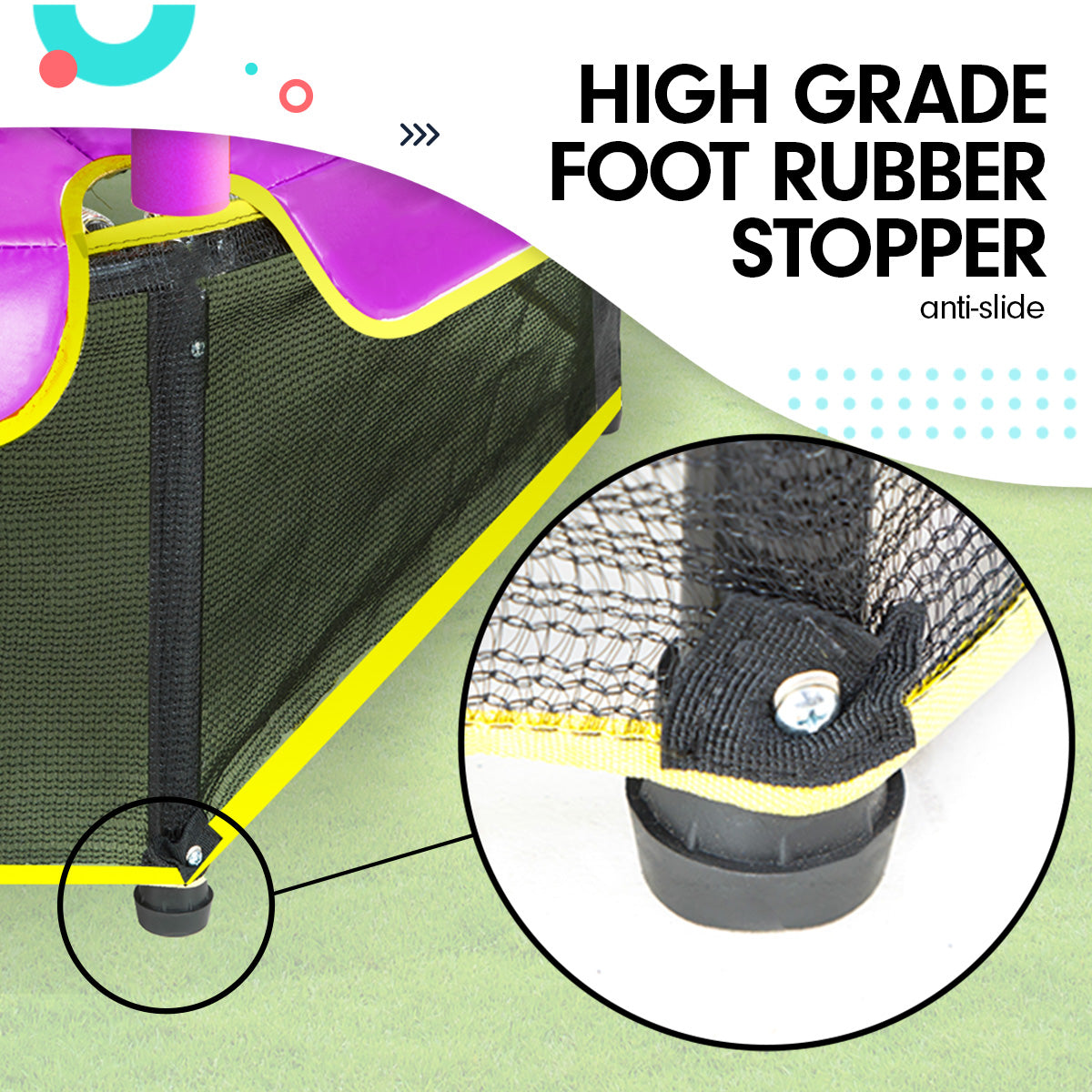 Kahuna Mini 4.5ft Trampoline Blue Purple