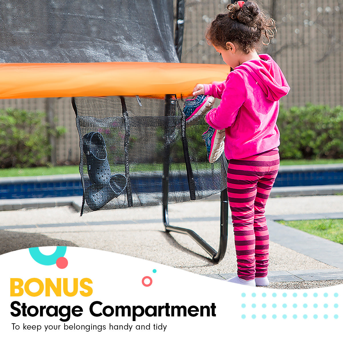 Kahuna Trampoline 8 ft x 14 ft Oval Outdoor - Orange