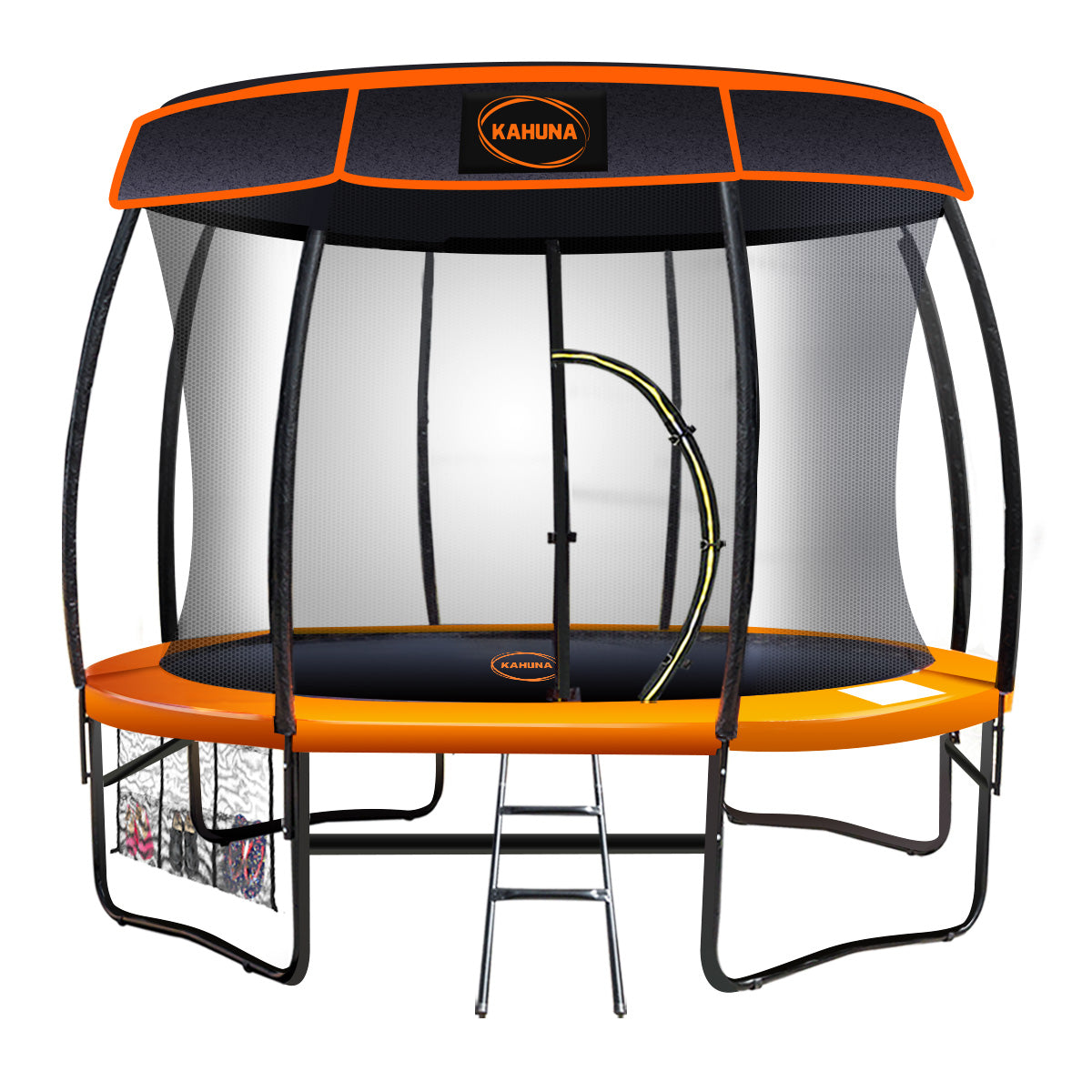Kahuna Trampoline 10 ft with Roof - Orange