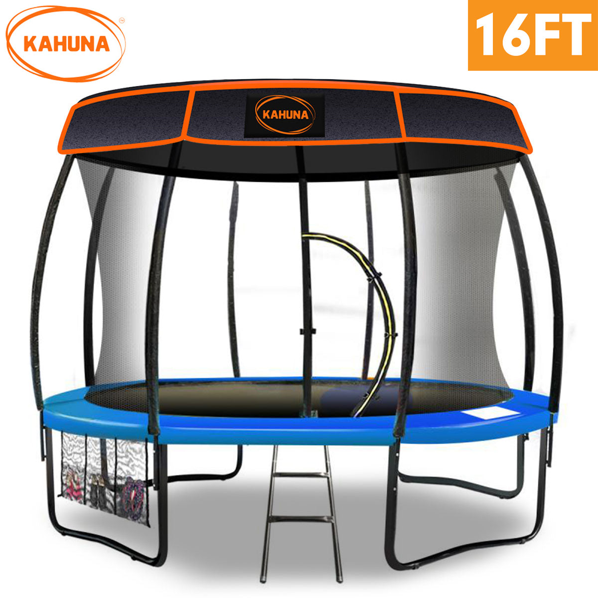 Trampoline 16 ft Kahuna with Roof - Blue