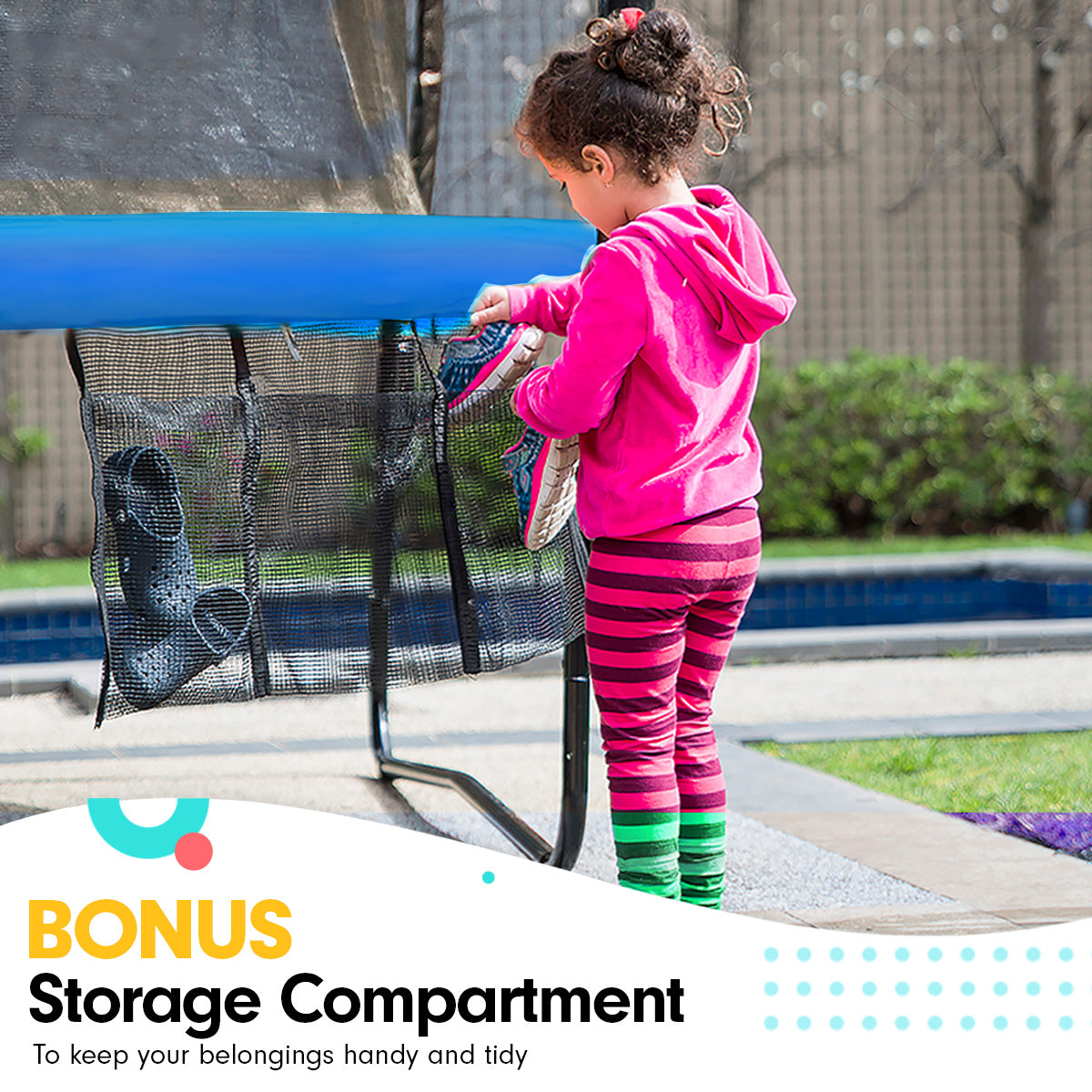 Kahuna Pro 8 ft Trampoline with Mat, Reversible Pad, Basketball Set