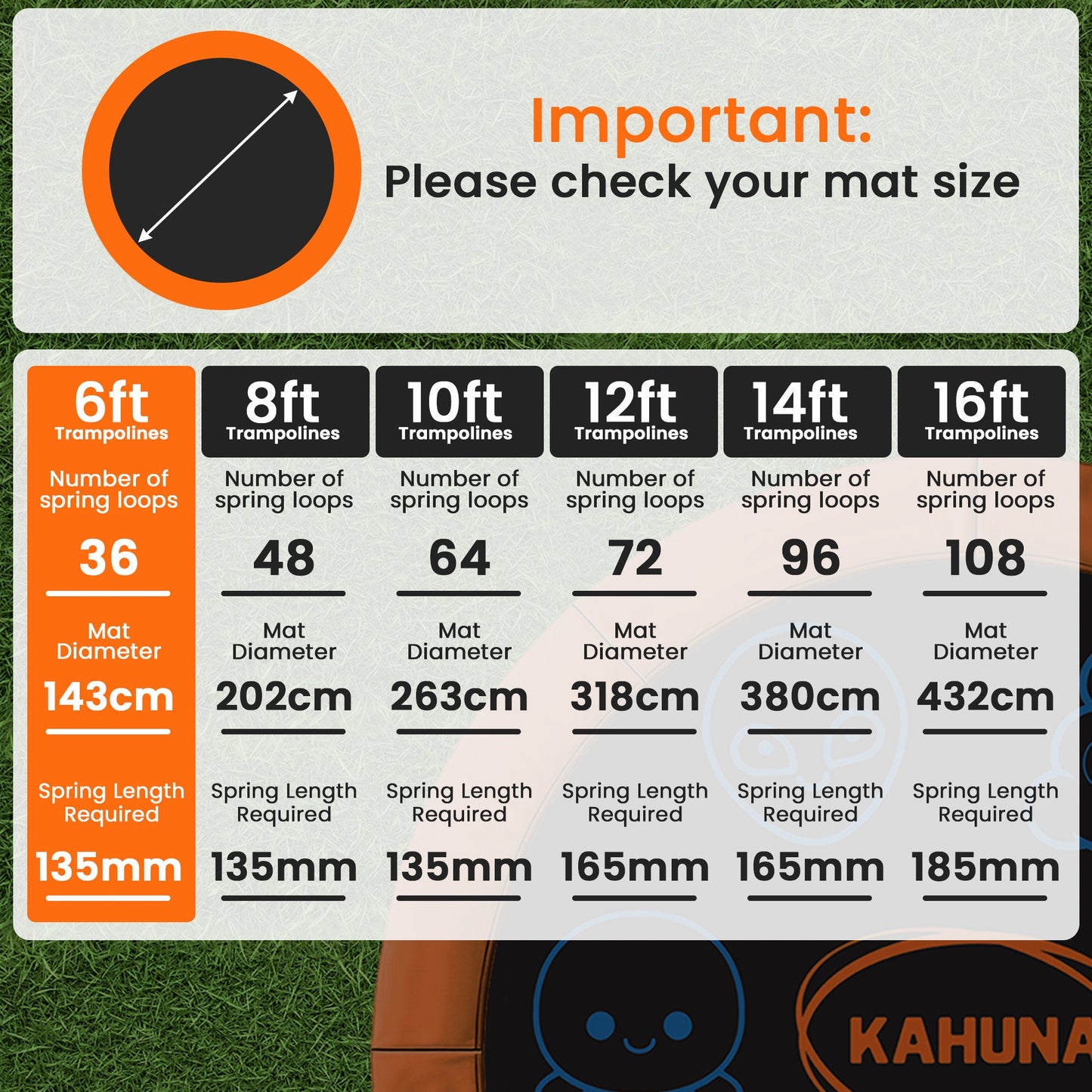 6ft Replacement Trampoline Jumping Mat - Emoji