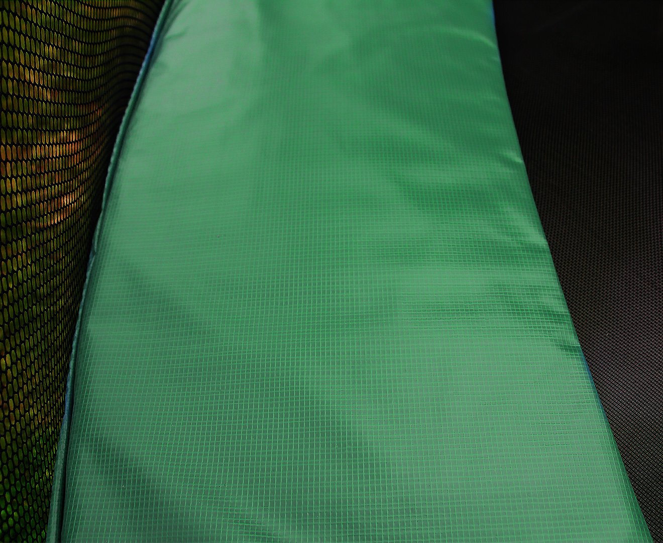 12ft Trampoline Replacement Safety Pad and Net Round 8 Poles Green