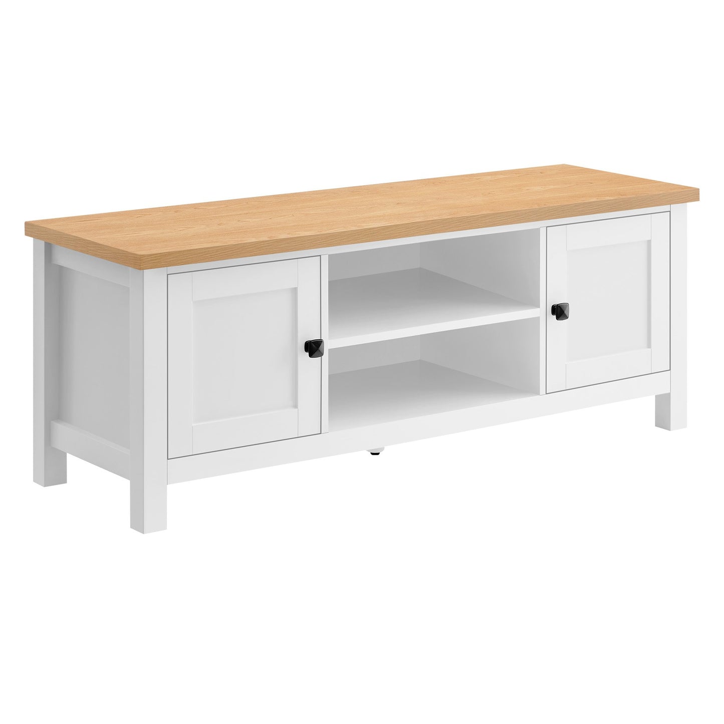 Sarantino Gio TV Stand - White/Natural
