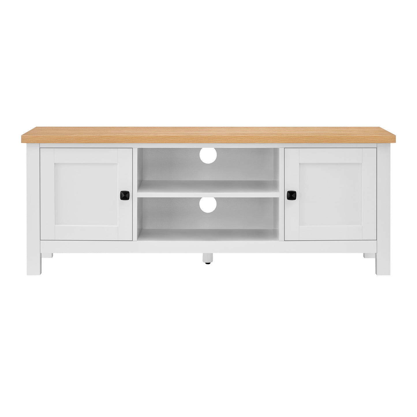 Sarantino Gio TV Stand - White/Natural