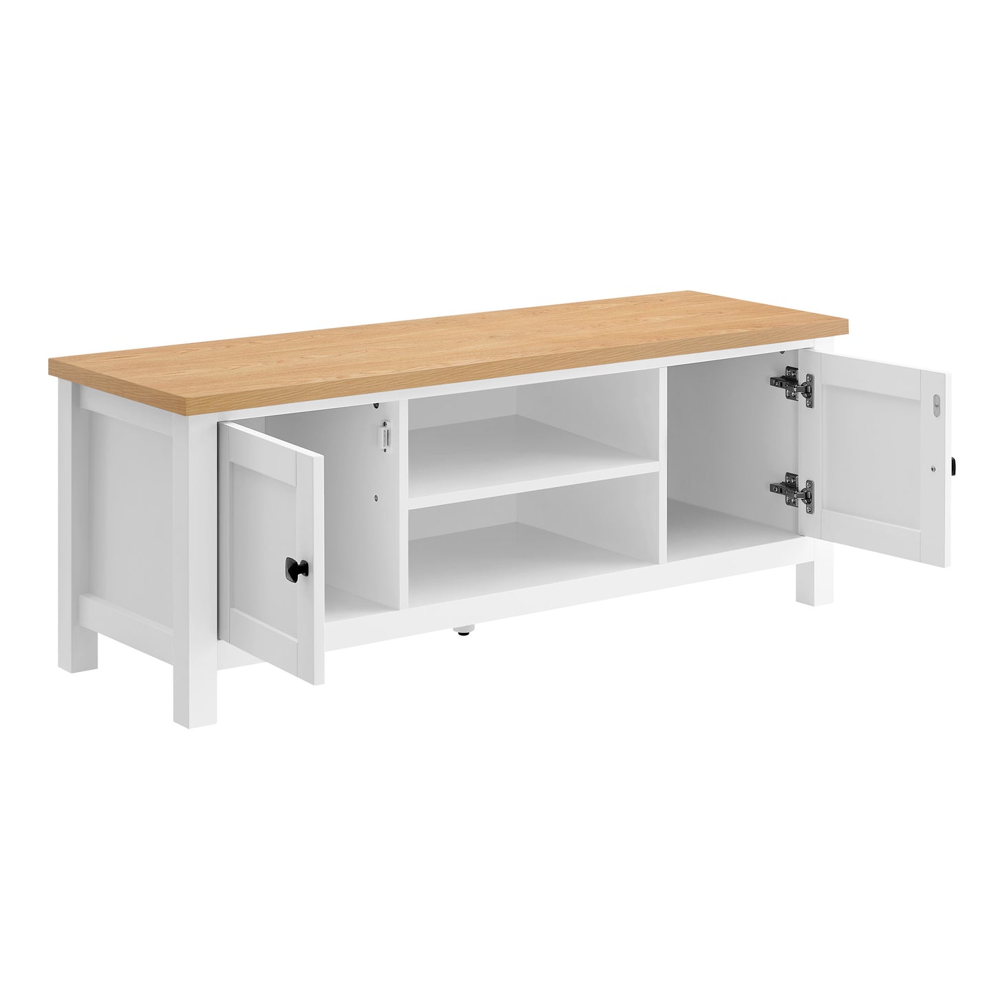 Sarantino Gio TV Stand - White/Natural