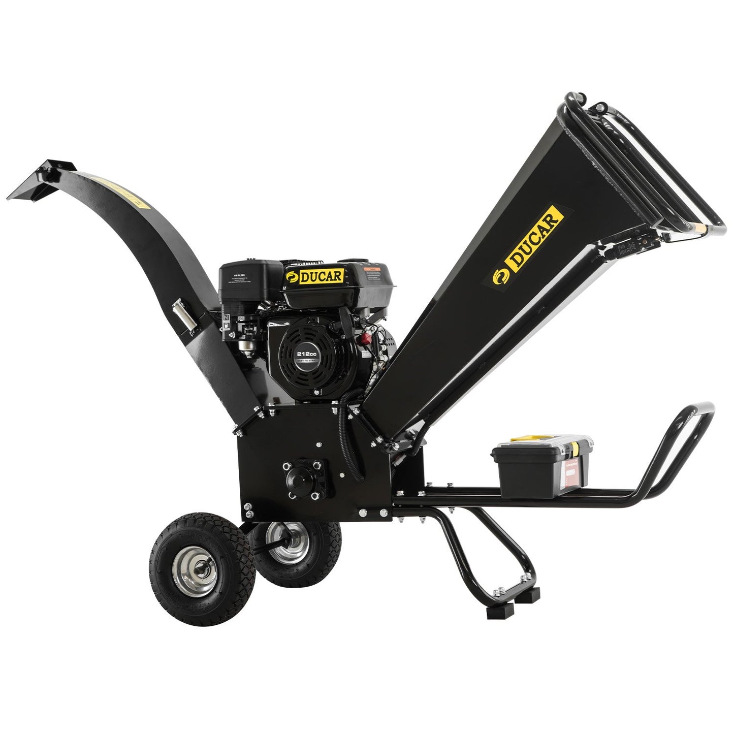 Ducar K70 7HP Wood Chipper Shredder Mulcher Grinder in Black