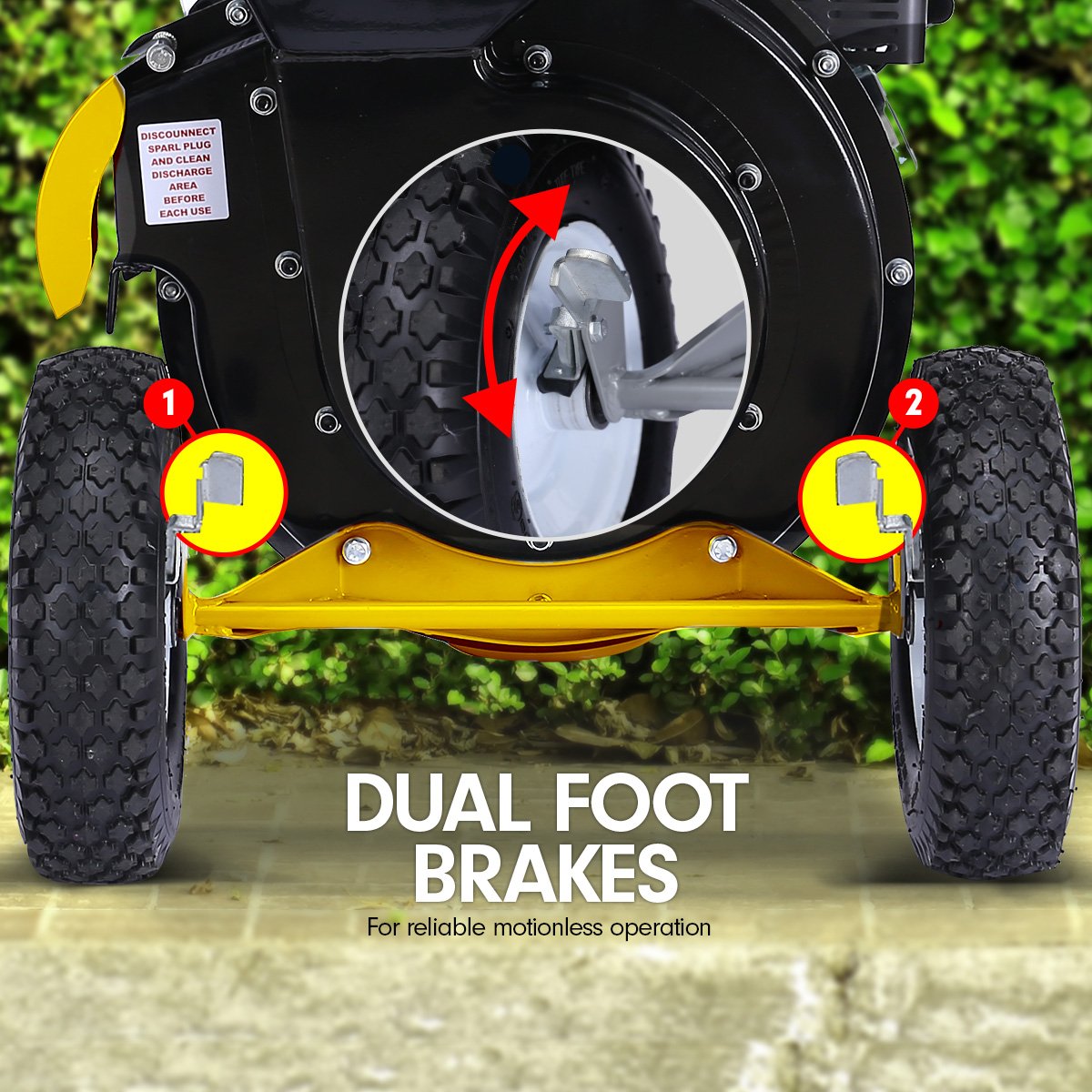 Ducar 7HP Wood Chipper Shredder Mulcher Grinder Petrol Yellow Black