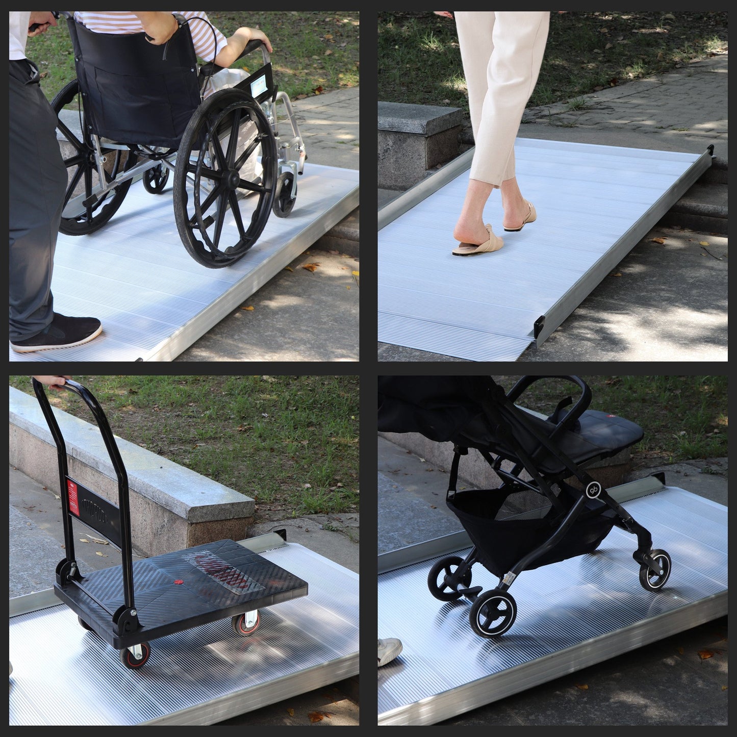 Kartrite 6ft Portable Aluminium Mobility Threshold Access Wheelchair Ramp