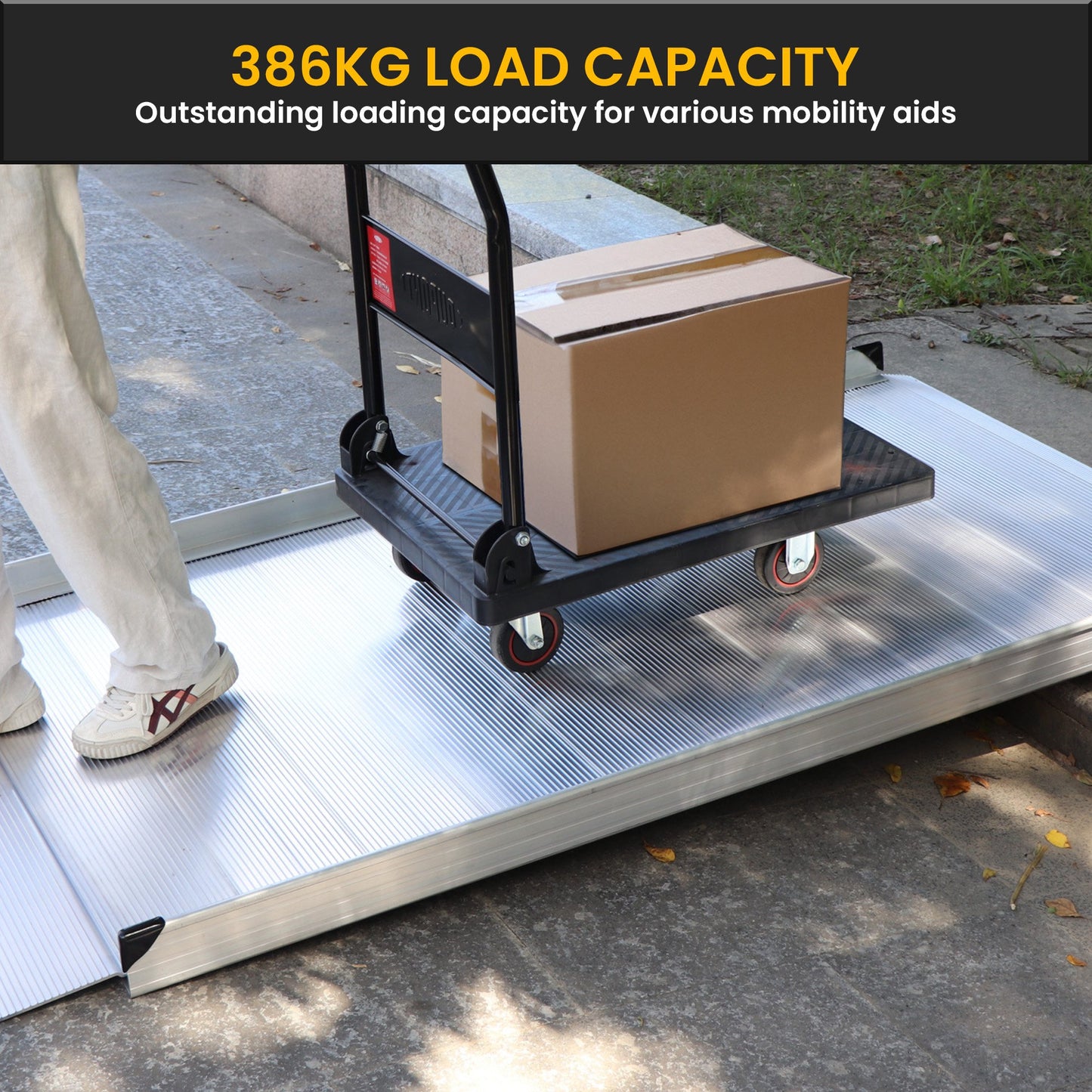 Kartrite 6ft Portable Aluminium Mobility Threshold Access Wheelchair Ramp