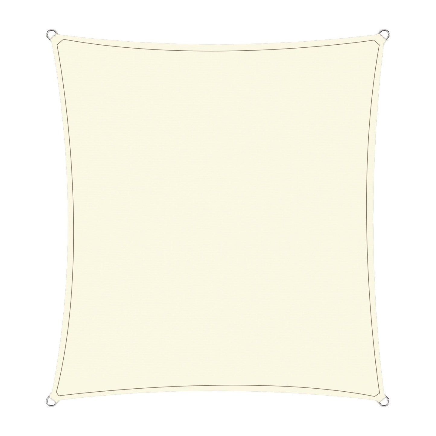 Wallaroo Waterproof 160GSM Outdoor Sun Shade Sail Canopy Cream 2 x 2.5m