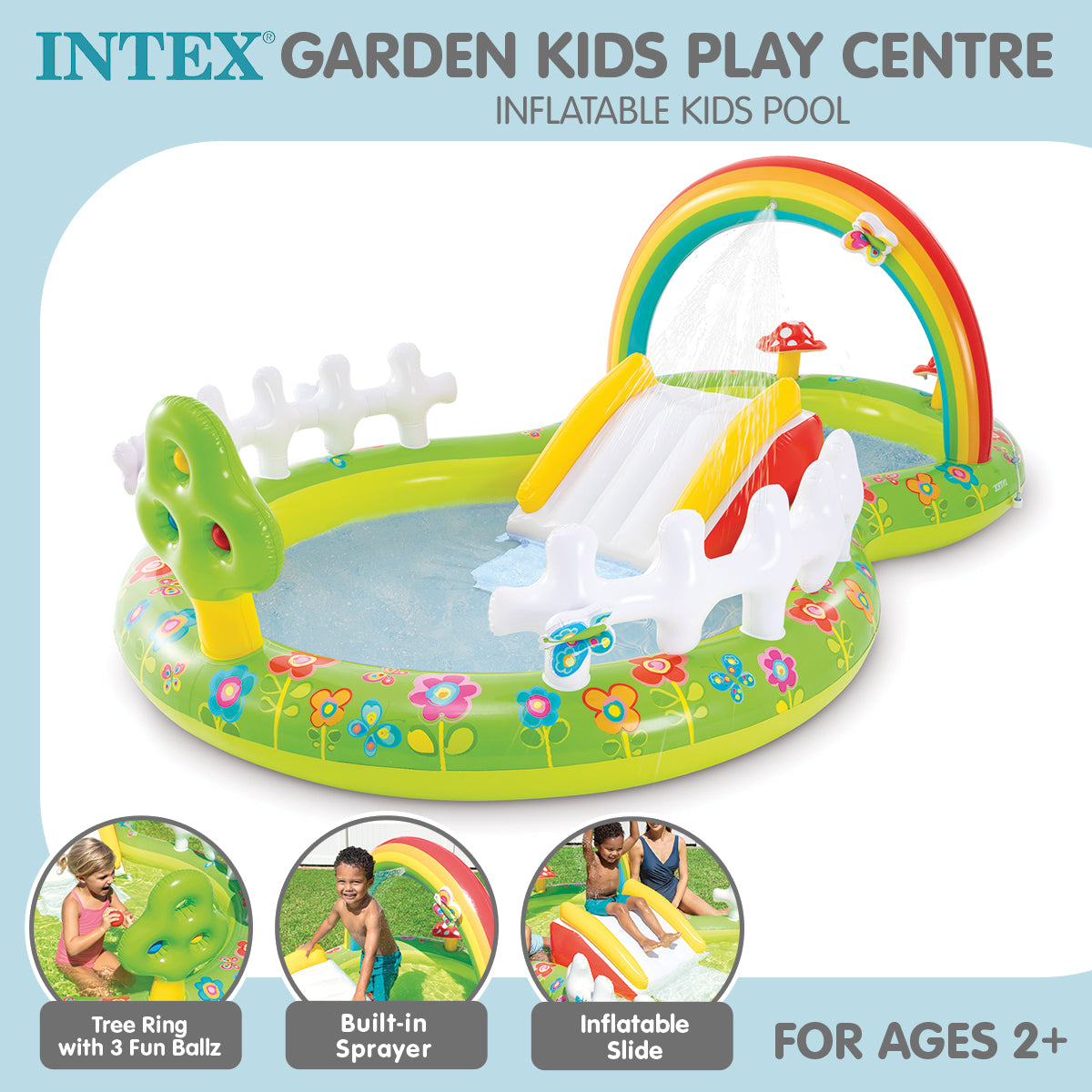 Intex 57154NP Inflatable Garden Kids Play Centre Water Slide Pool