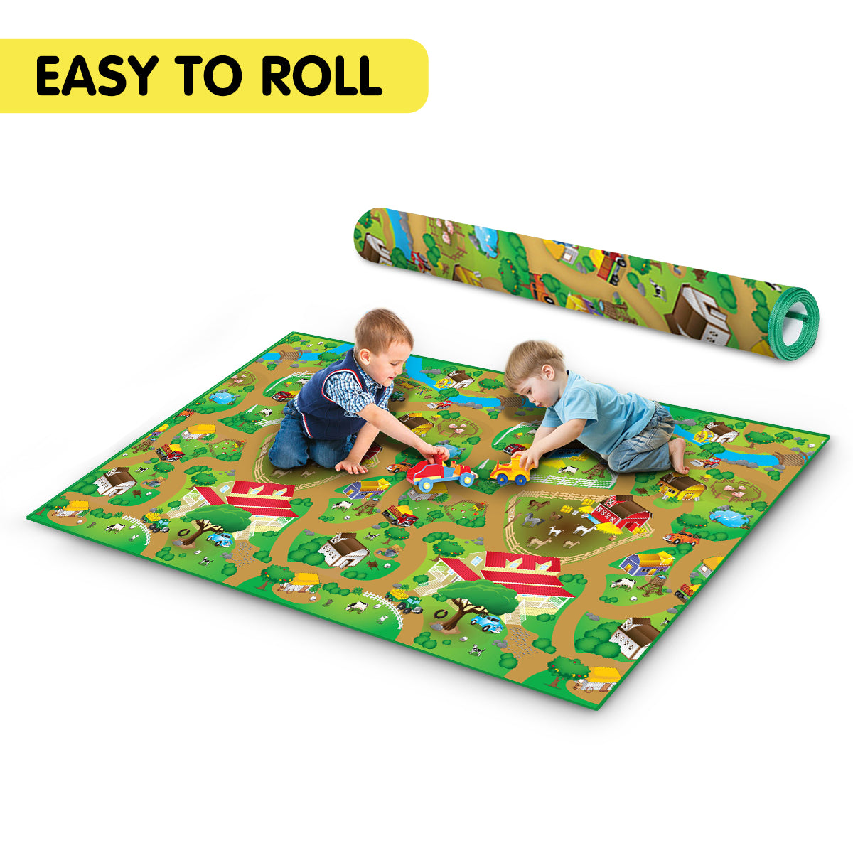 Rollmatz Farm Design Baby Kids Floor Play Mat 200cm x 120cm