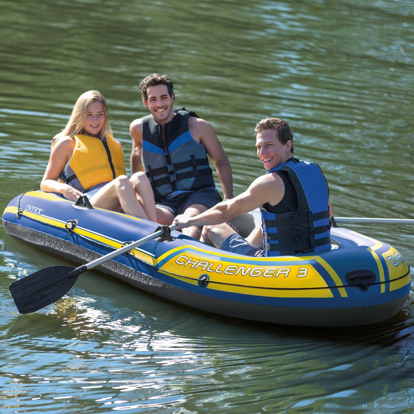 Intex 68370NP Challenger 3 Inflatable Boat Set