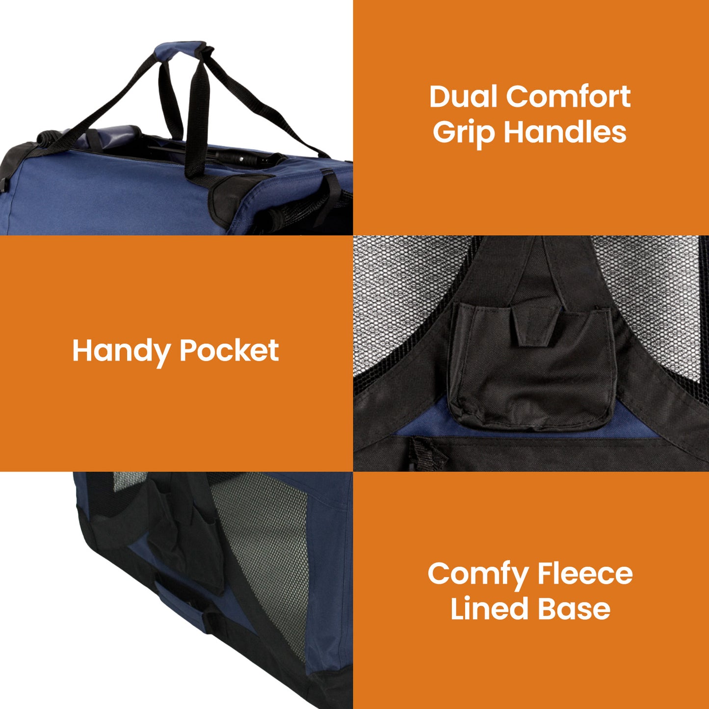 Royale Heavy Duty Soft Collapsible Pet Carrier - Large