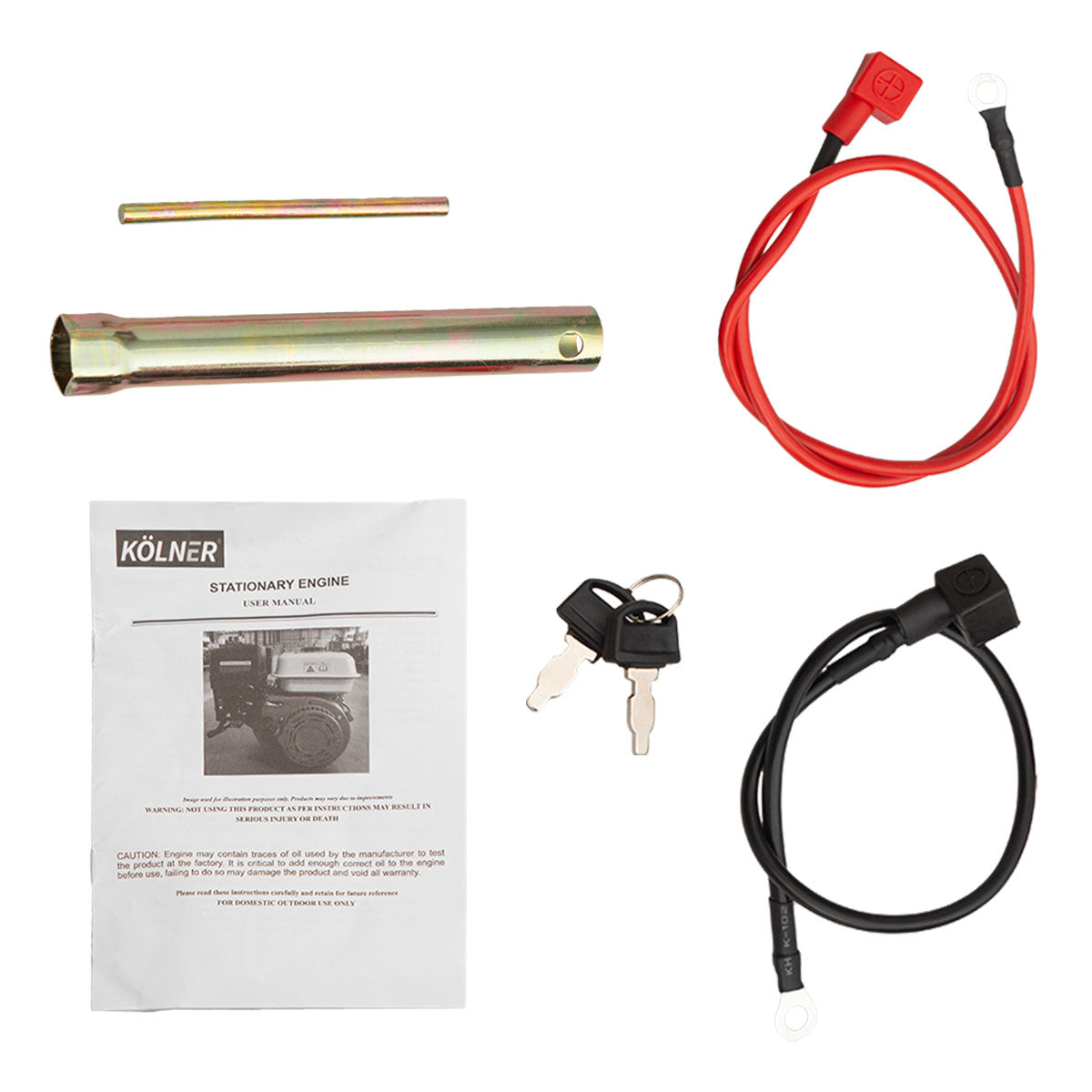 Kolner 16hp 25.4mm Horizontal Key Shaft Q Type Petrol Engine - Electric Start