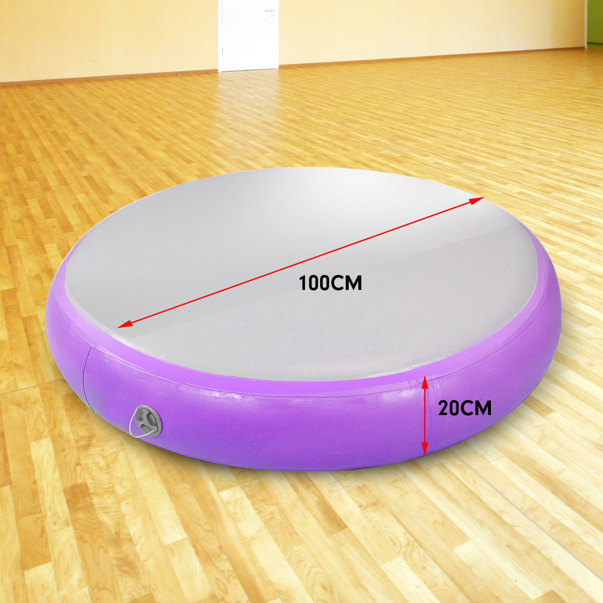 1m Air Track Spot Round Inflatable Gymnastics Tumbling Mat Purple