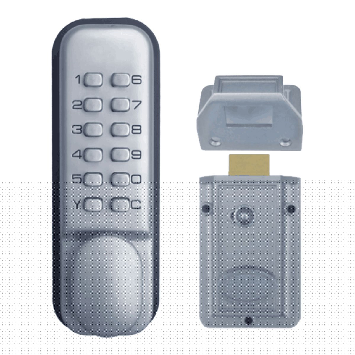 Push Button Digital Combination Security Door Lock Zinc Alloy
