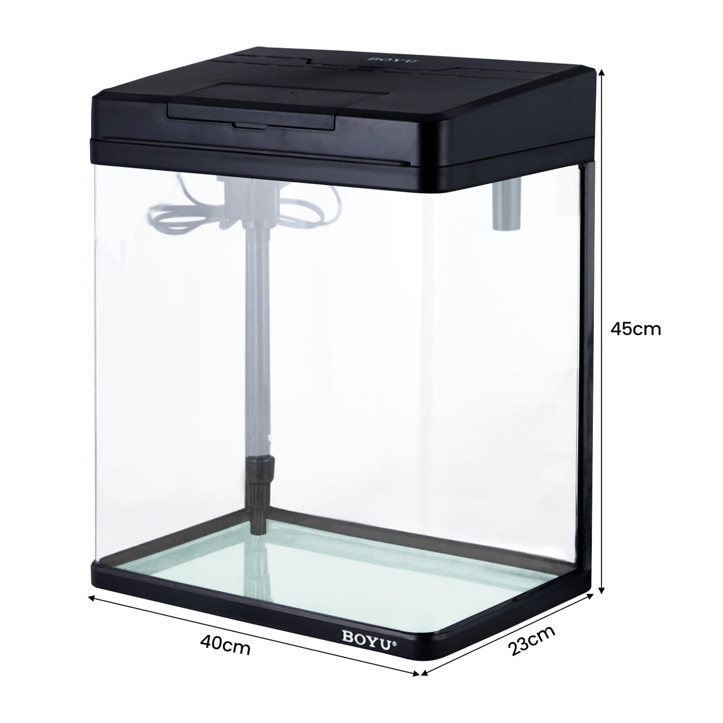 34L Complete Aquarium Kit With Bio Filter System LED Kit Curved Design