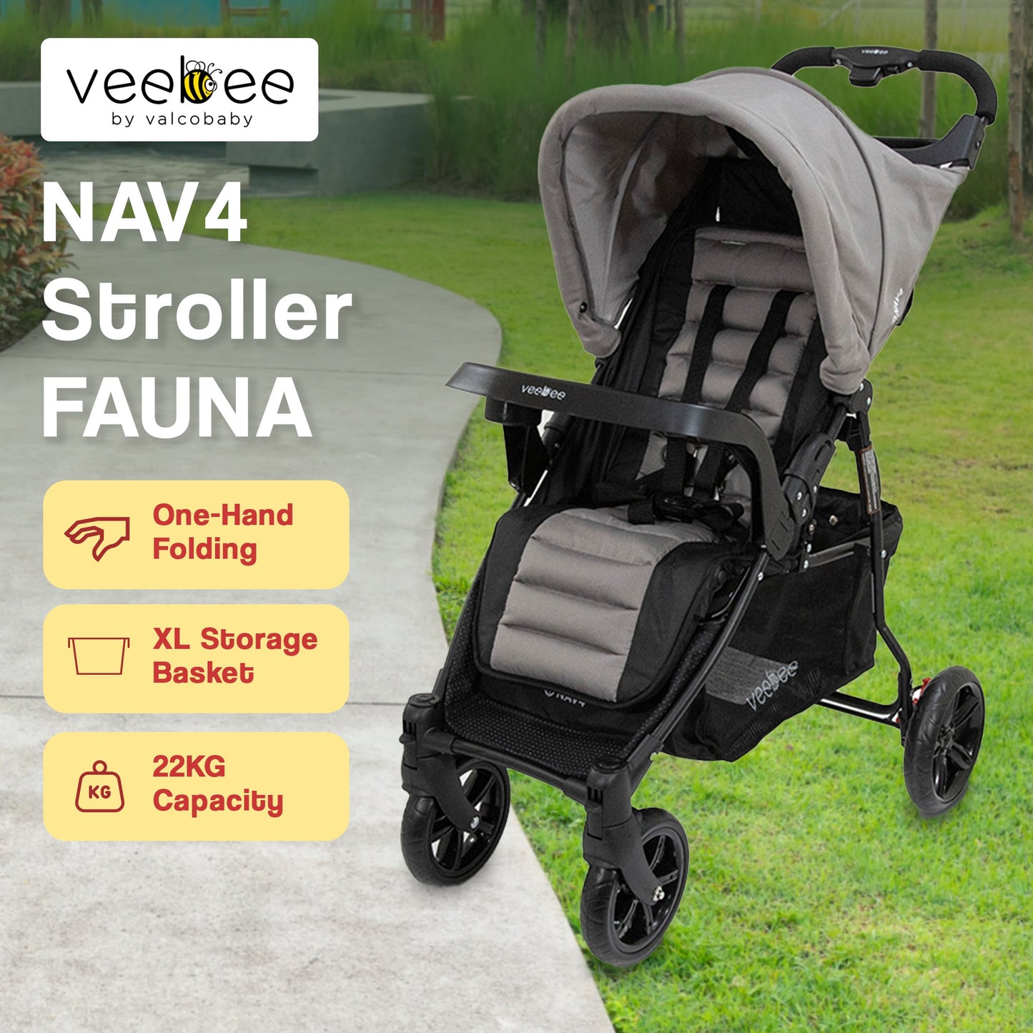Veebee NAV 4 Stroller - Fauna
