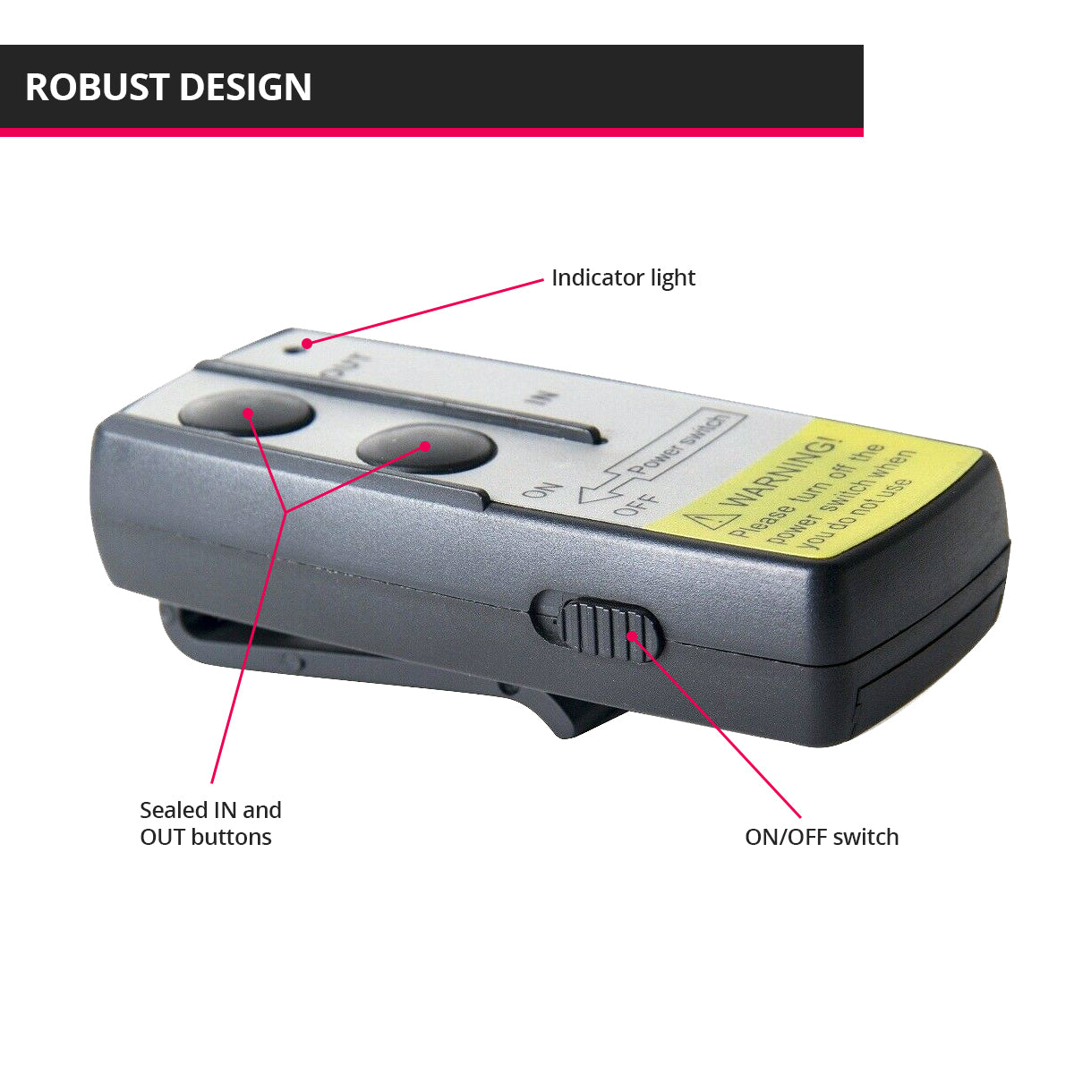 Heavy duty long range model wireless control system for winch