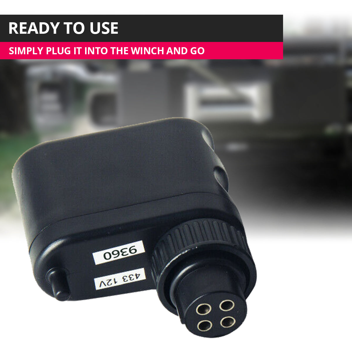 Heavy duty long range model wireless control system for winch