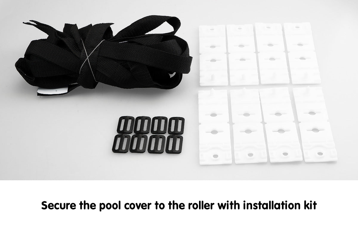 400micron Swimming Pool Roller Cover Combo - Silver/Blue - 6.5m x 3m