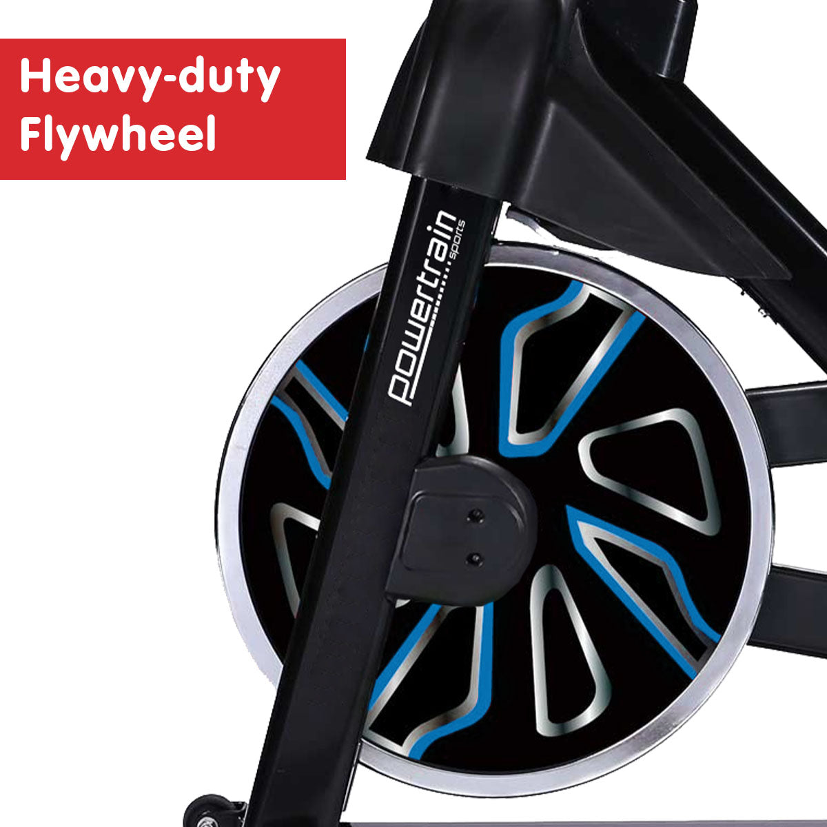 PowerTrain RX-600 Exercise Spin Bike Cardio Cycle - Blue