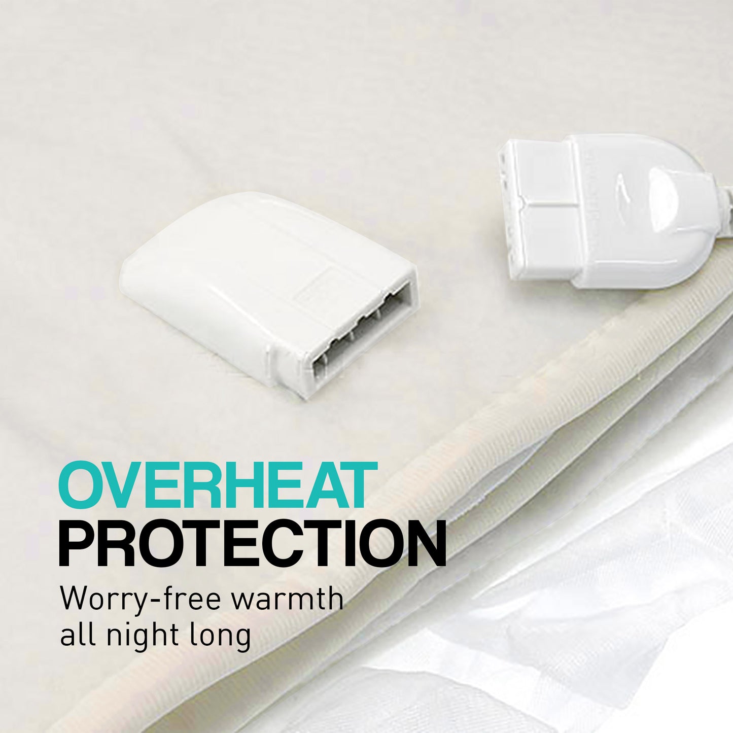 Laura Hill Heated Electric Blanket Fitted Fleece Underlay Throw Double