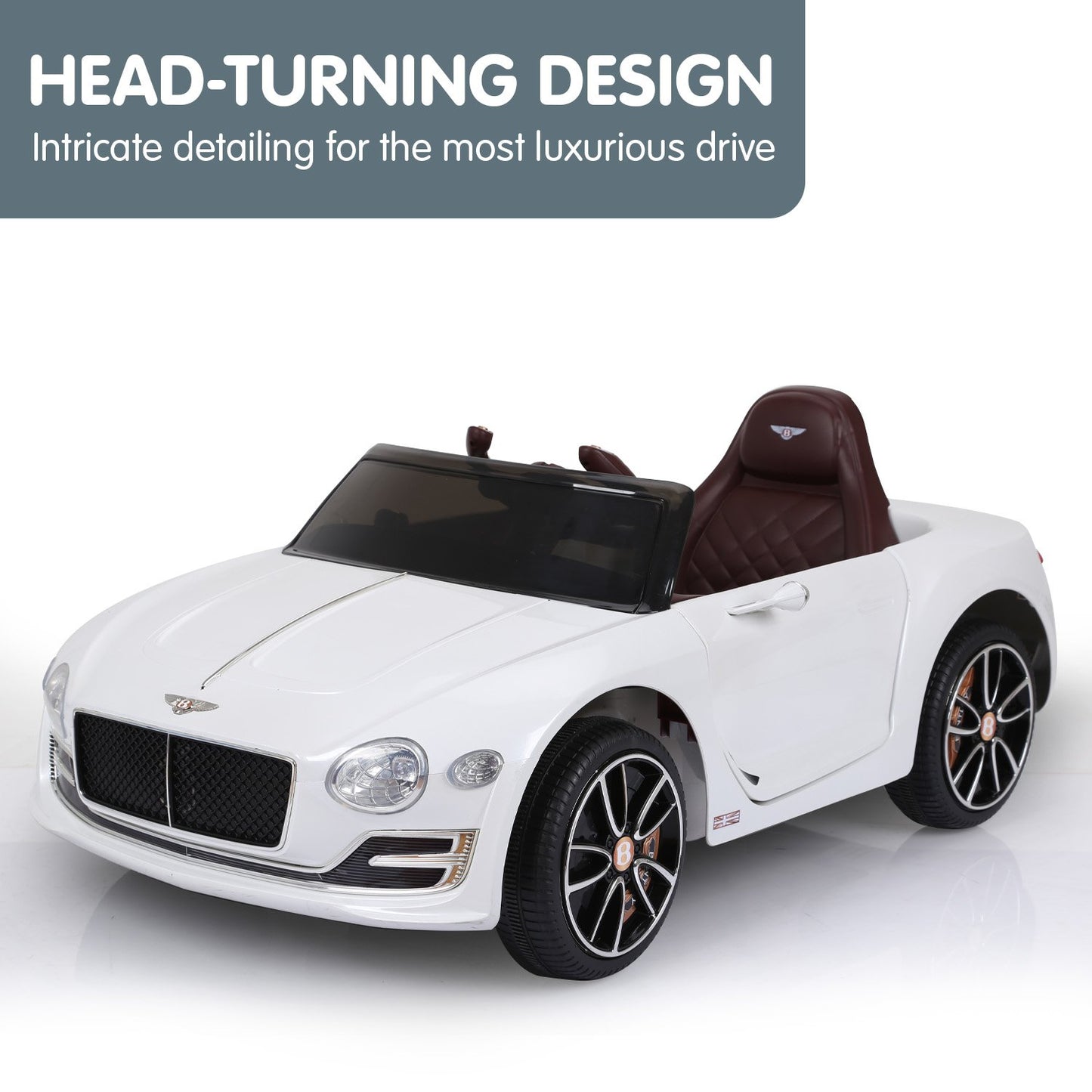 Bentley Exp 12 Speed 6E Licensed Kids Ride On Electric Car - White