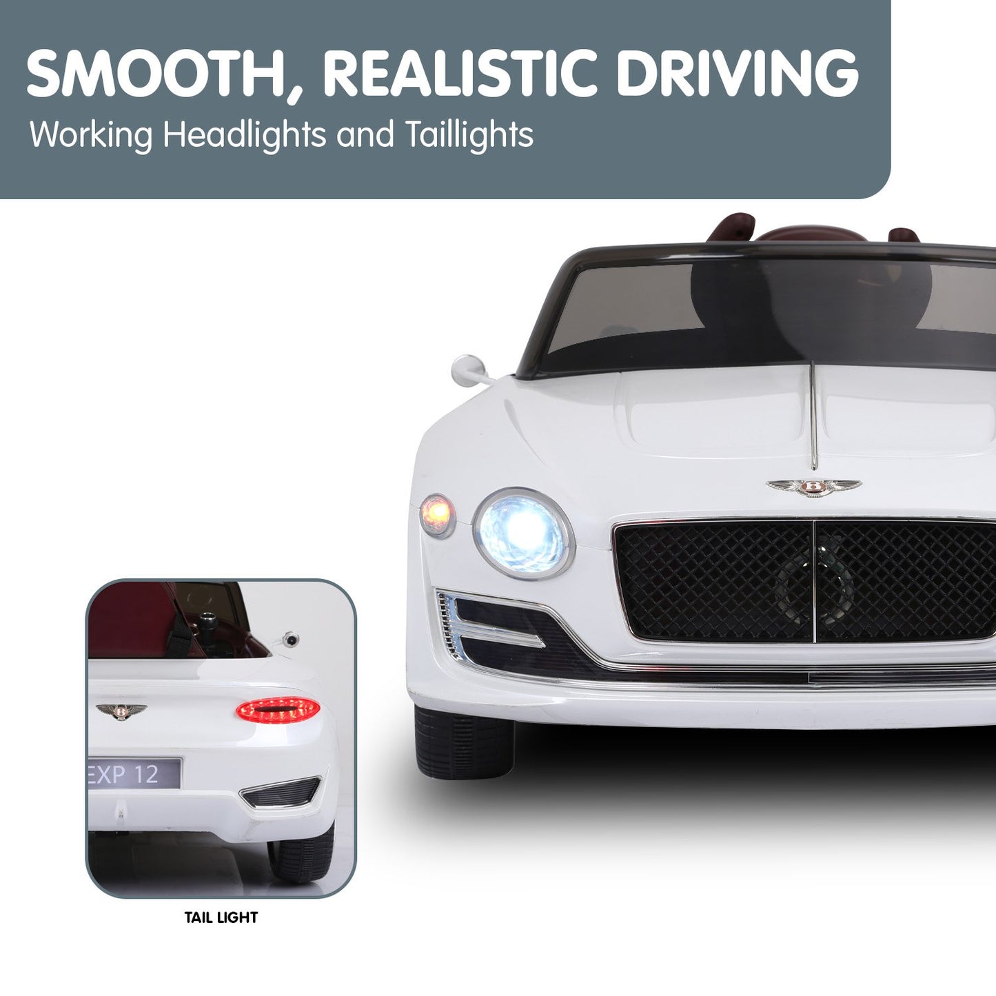 Bentley Exp 12 Speed 6E Licensed Kids Ride On Electric Car - White