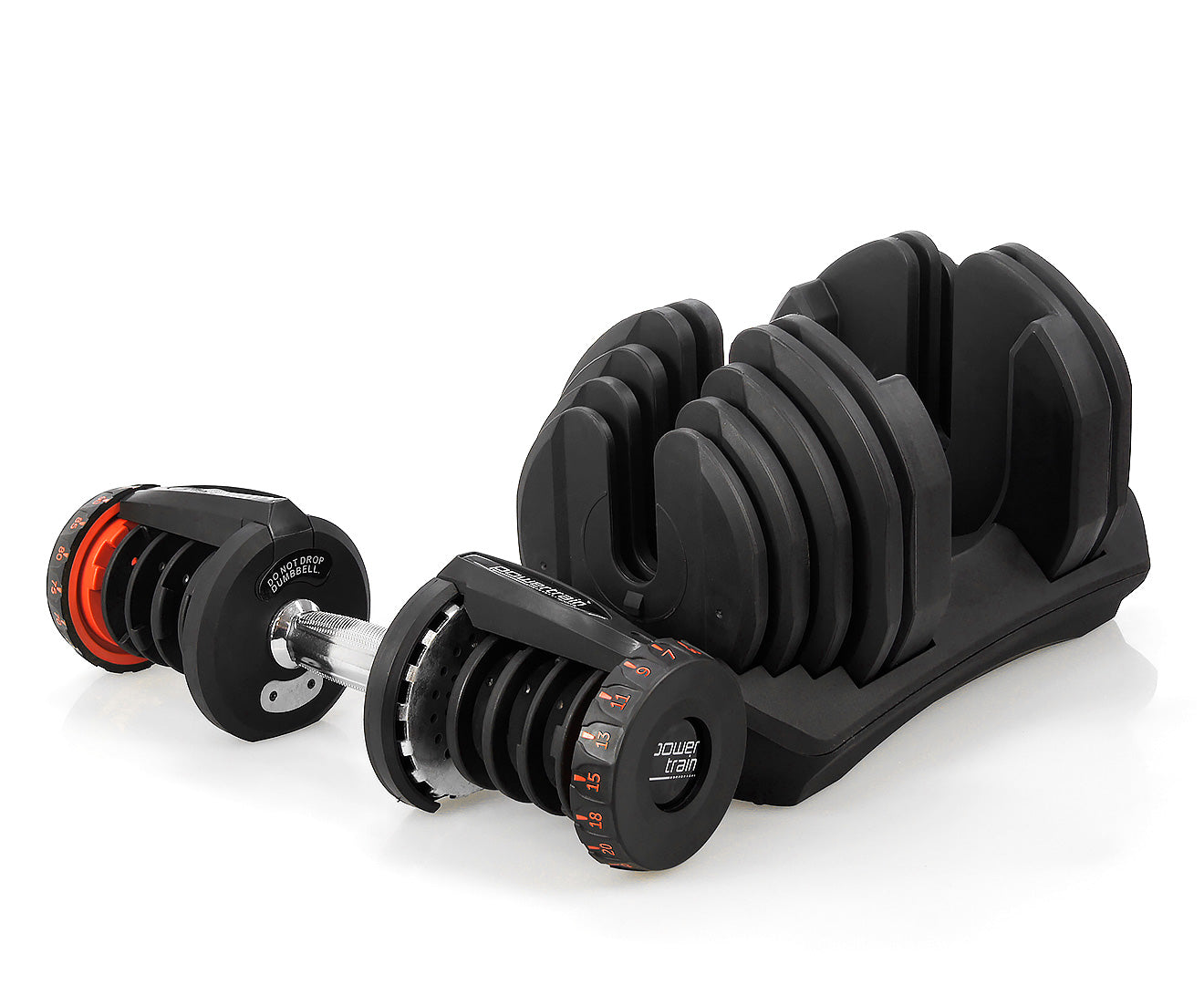 1x 40kg Powertrain Adjustable Dumbbell